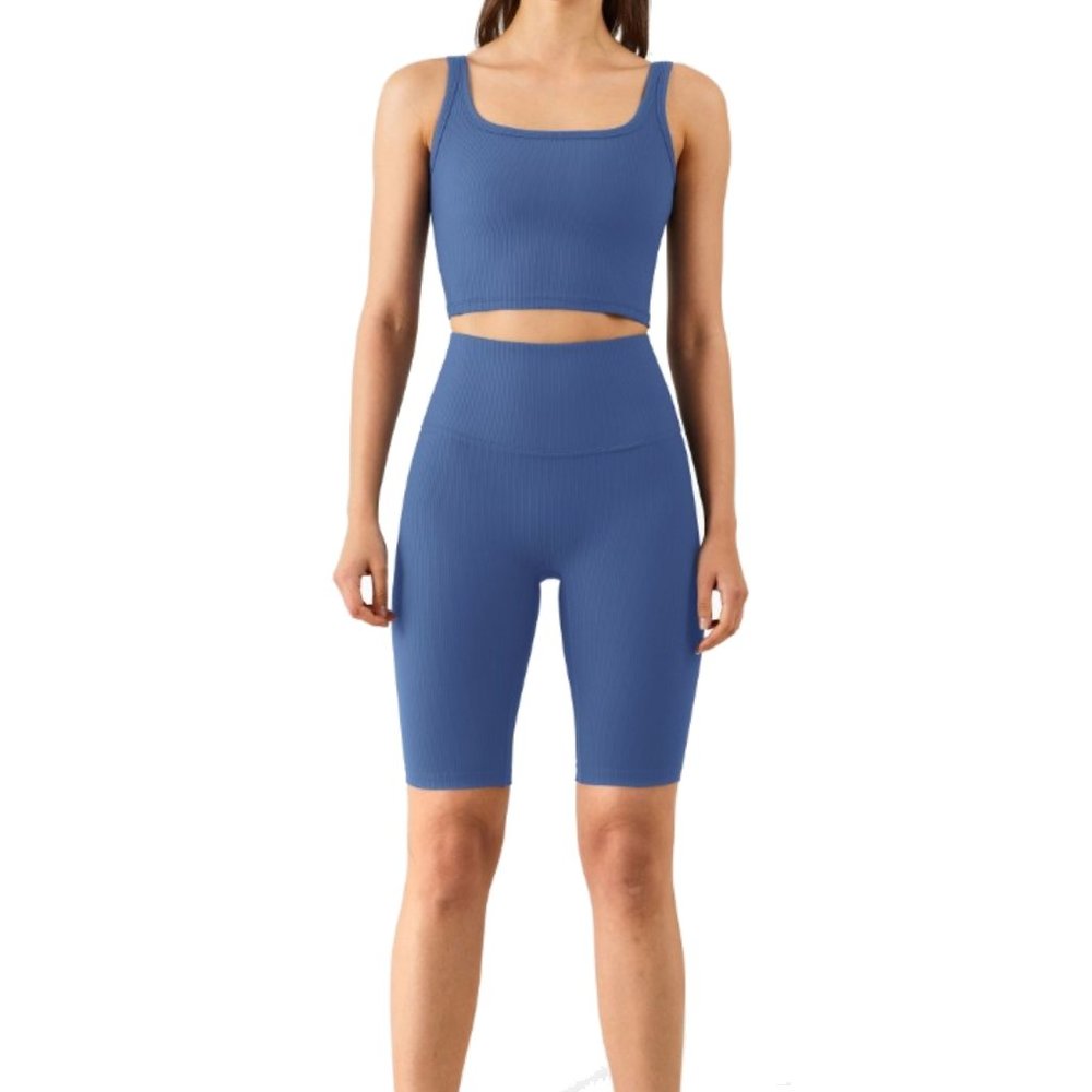 Women's Seamless Workout Shorts Set